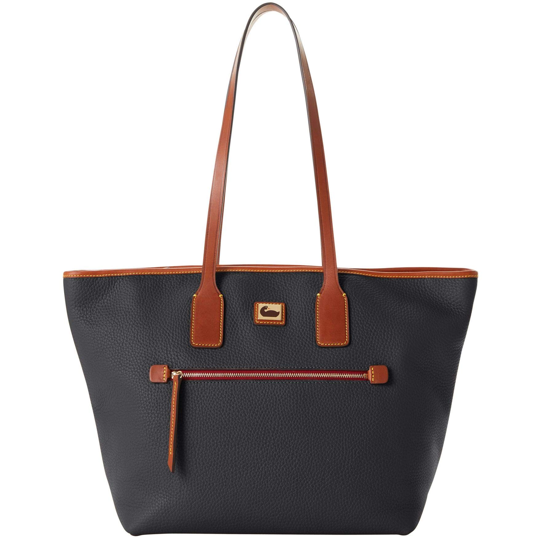 Dooney & Bourke Camden Pebble Leather Tote Handbag for Women - Black | Stylish Work Bag, Travel Purse & Everyday Shoulder Bag