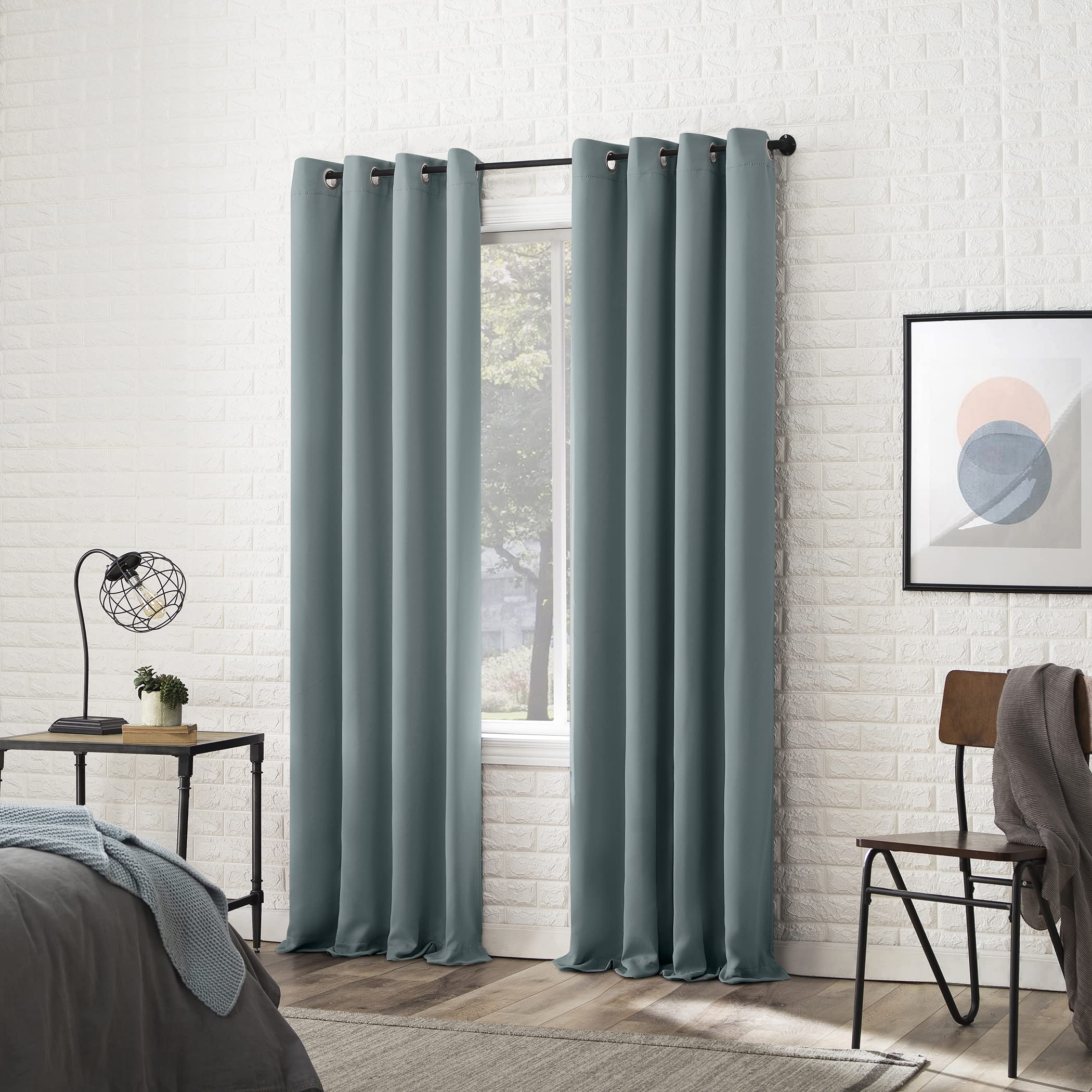 Sun Zero Soho 2-Pack Blackout Energy Efficient Grommet Curtain Panels - 54