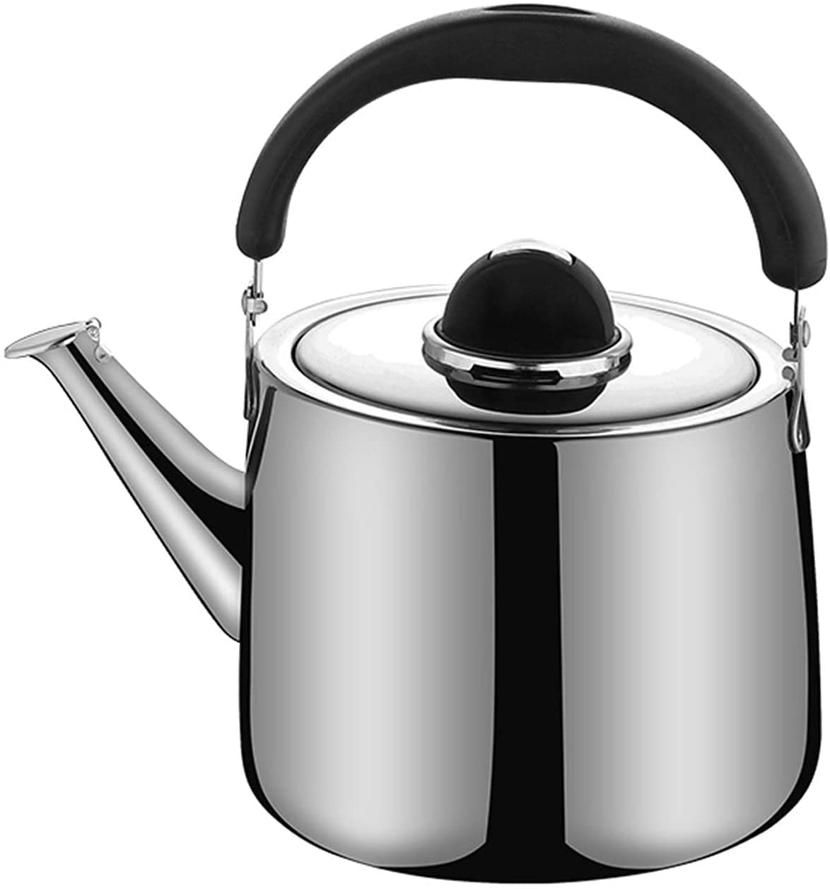 QHYTL Stainless Steel Whistling Tea Kettle - Large Capacity Stovetop Whistle Teapot for Coffee & Tea - Food Grade Safe for Home & Kitchen Use - Perfect for Morning Brews & Afternoon Tea Time