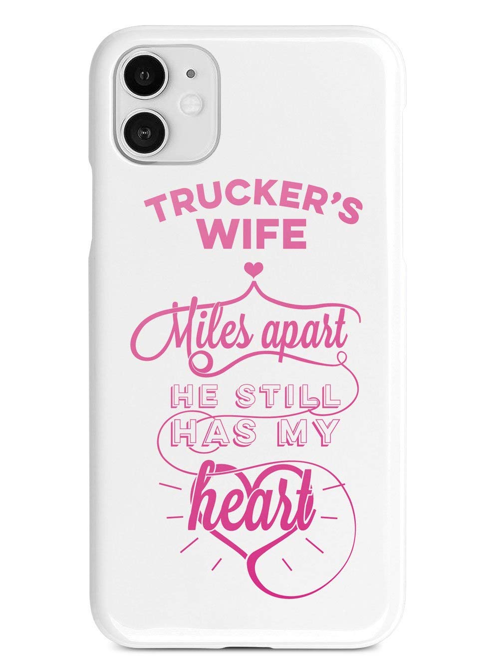 Stylish 3D Textured Protective Phone Case for Apple iPhone 12 - Durable & Shockproof Cover - Perfect Gift for Truckers' Wives & Long-Distance Couples (Miles Apart Design)