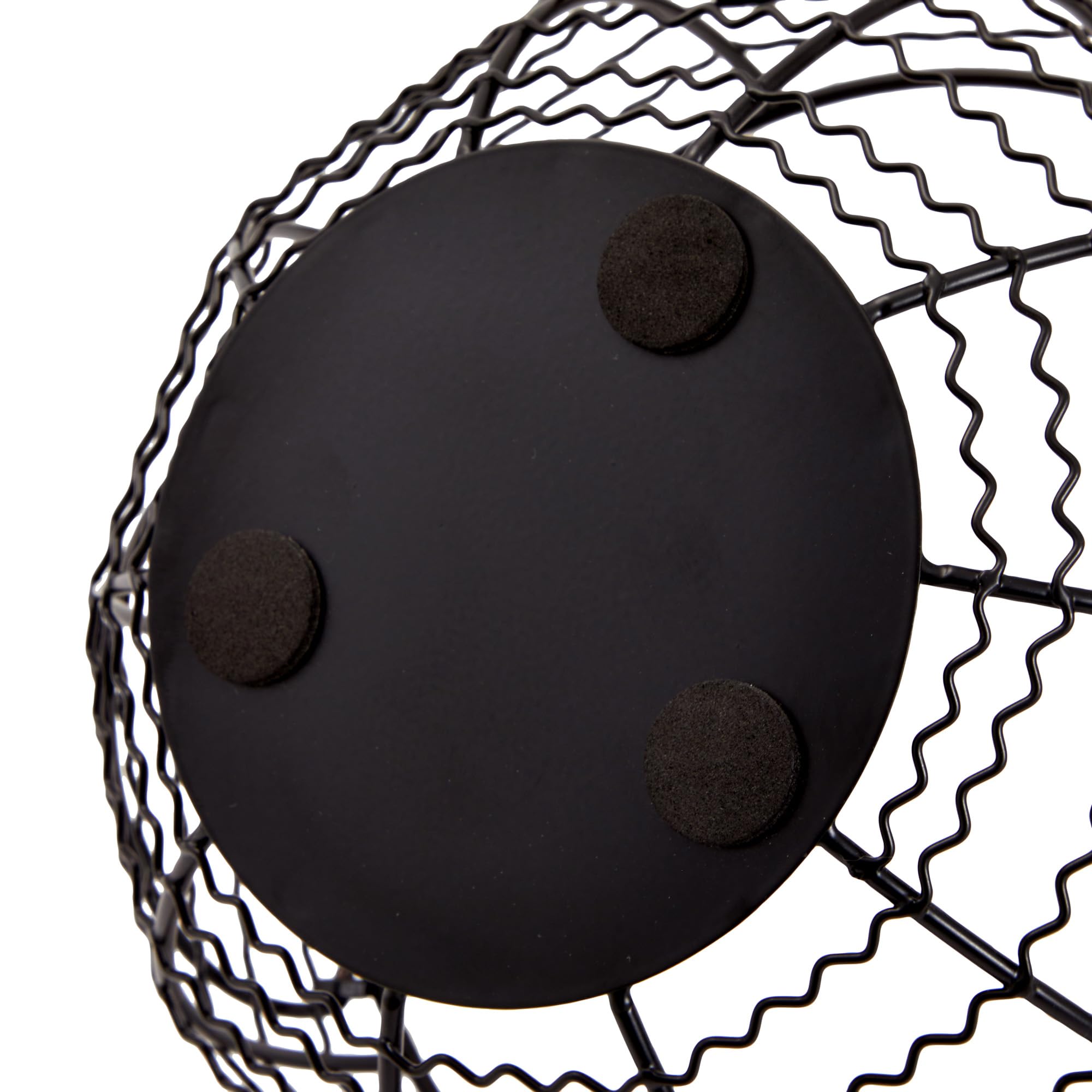 Juvale Black Wire Egg Collecting Basket - Farmhouse Style Kitchen Organizer (8.2 x 8.2 x 4.9 Inches) - Perfect for Fresh Egg Storage, Farmhouse Decor, and Country Kitchen Organization