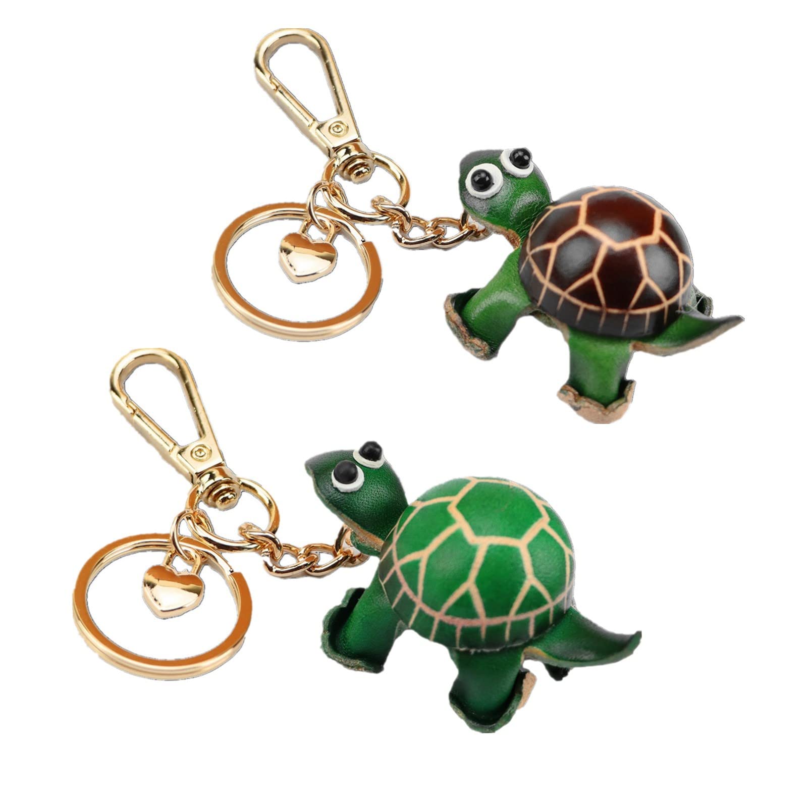 Handmade Cowhide Tortoise Keychain - Cute Animal Keyring for Men & Women - Unique Leather Backpack Pendant Gift for Her - Perfect for Key Organization, Travel Accessories & Everyday Carry