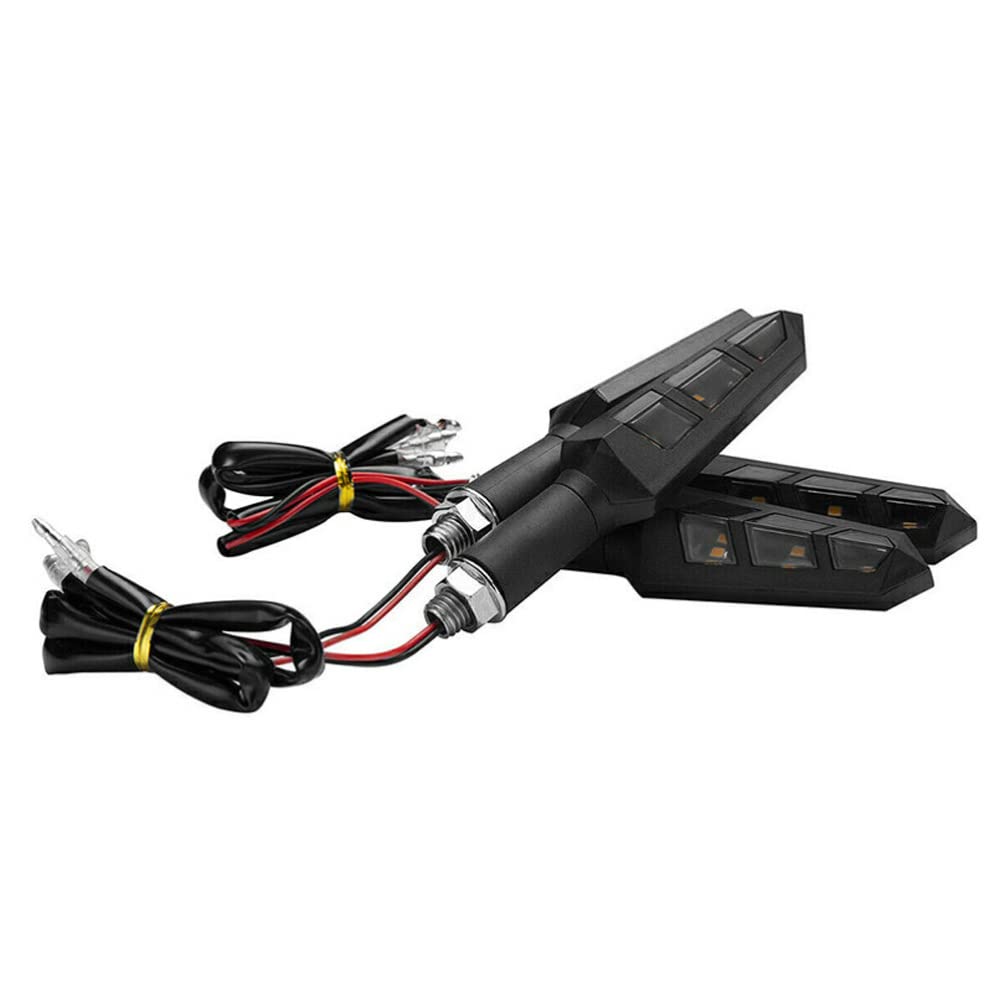 DOITOOL 4pcs Motorcycle LED Turn Signal Lights - Sequential Flowing Blinkers for Front & Rear - Bright LED Indicators for Enhanced Safety - Perfect for Harley, Honda, Kawasaki & More - Ideal for Night Riding & Custom Bike Upgrades