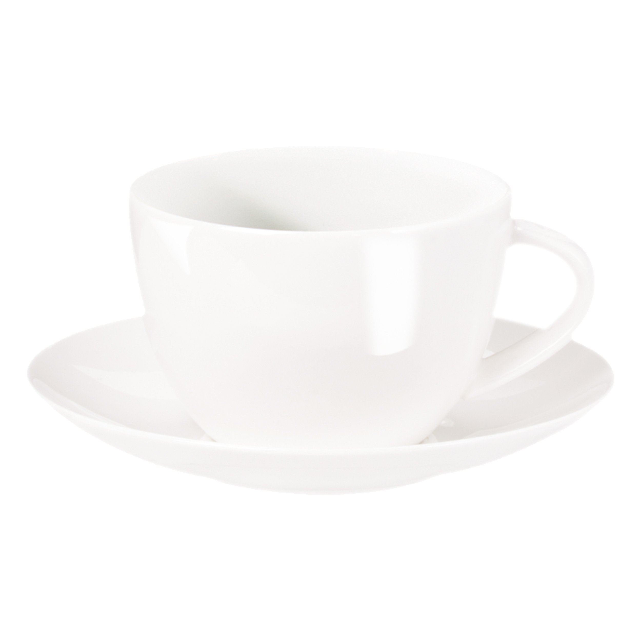 ASA á Table 1912013 Porcelain Coffee Cup with Saucer - 210ml White Elegant Tea Set for Home, Office & Cafe Use - Perfect for Espresso, Cappuccino & Afternoon Tea