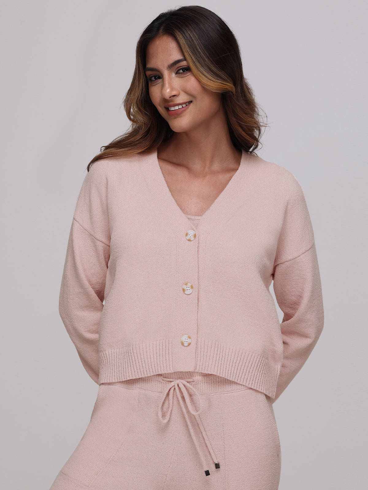 Stylish V Neck Cardigan for Women - Soft Knit Sweater with Long Sleeves | Perfect for Office, Casual Outfits & Fall Layering