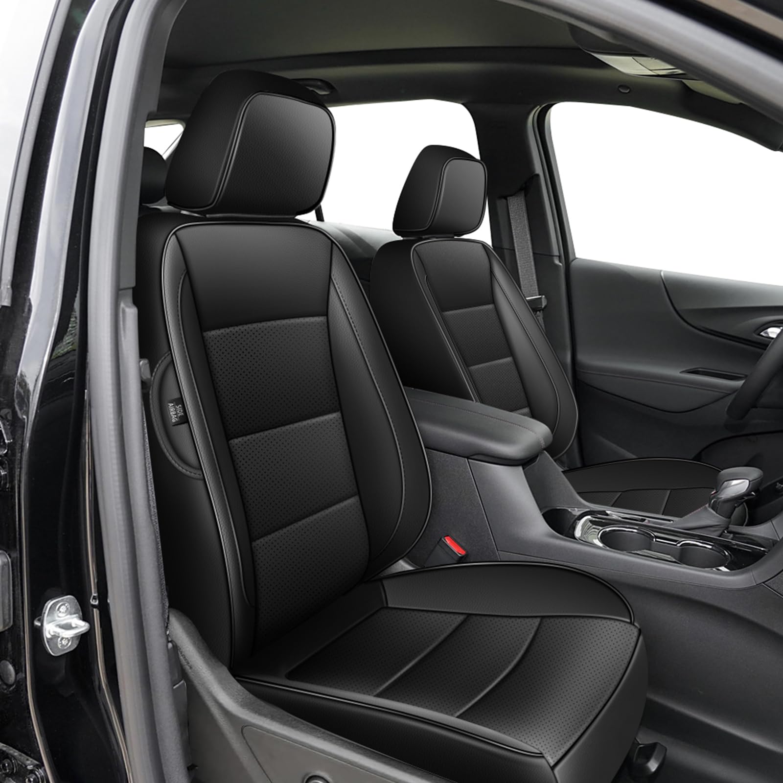 Premium Custom Fit Seat Covers for Chevy Equinox 2018-2024 (LT/LS/Premier/RS Models) - Full Set Black Neoprene Car Seat Protectors - Perfect for Daily Commute, Road Trips & Family Protection