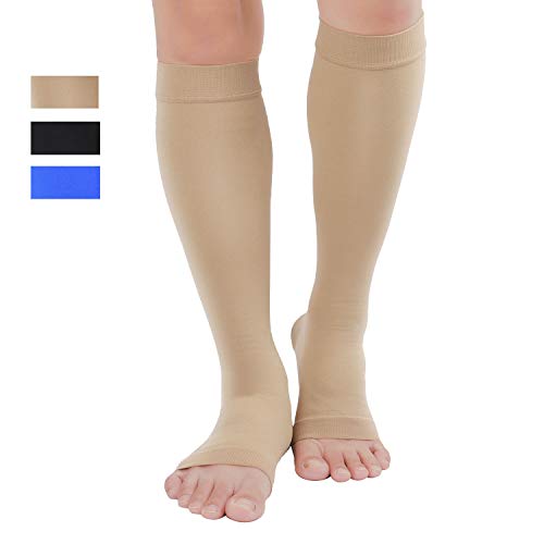 20-30mmhg Open-toe Beige
