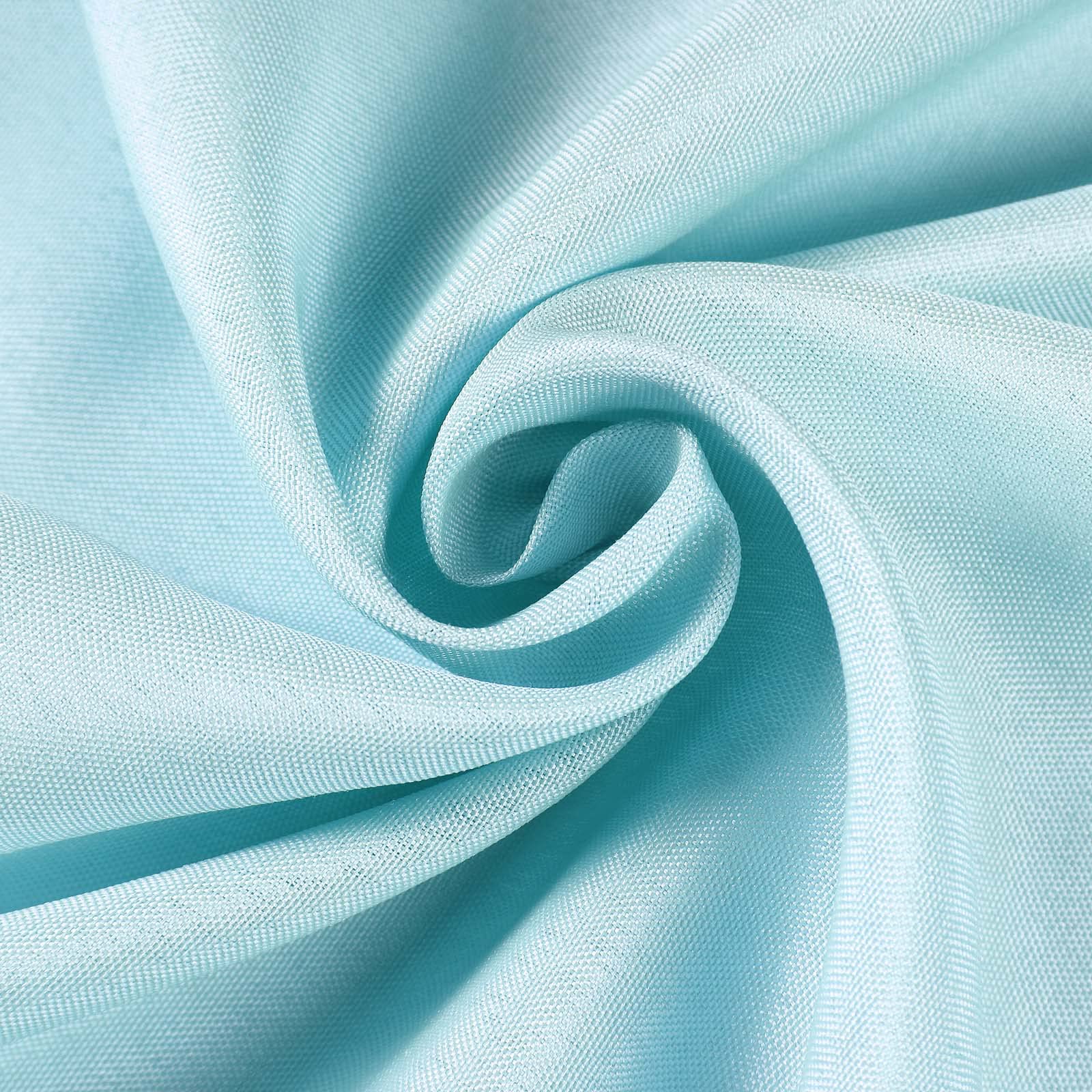 Efavormart 5-Pack Light Blue Polyester Chair Sashes - Wedding Chair Bows & Tie Sashes for Bridal Showers, Banquets, and Party Decorations (6x108 Inches)