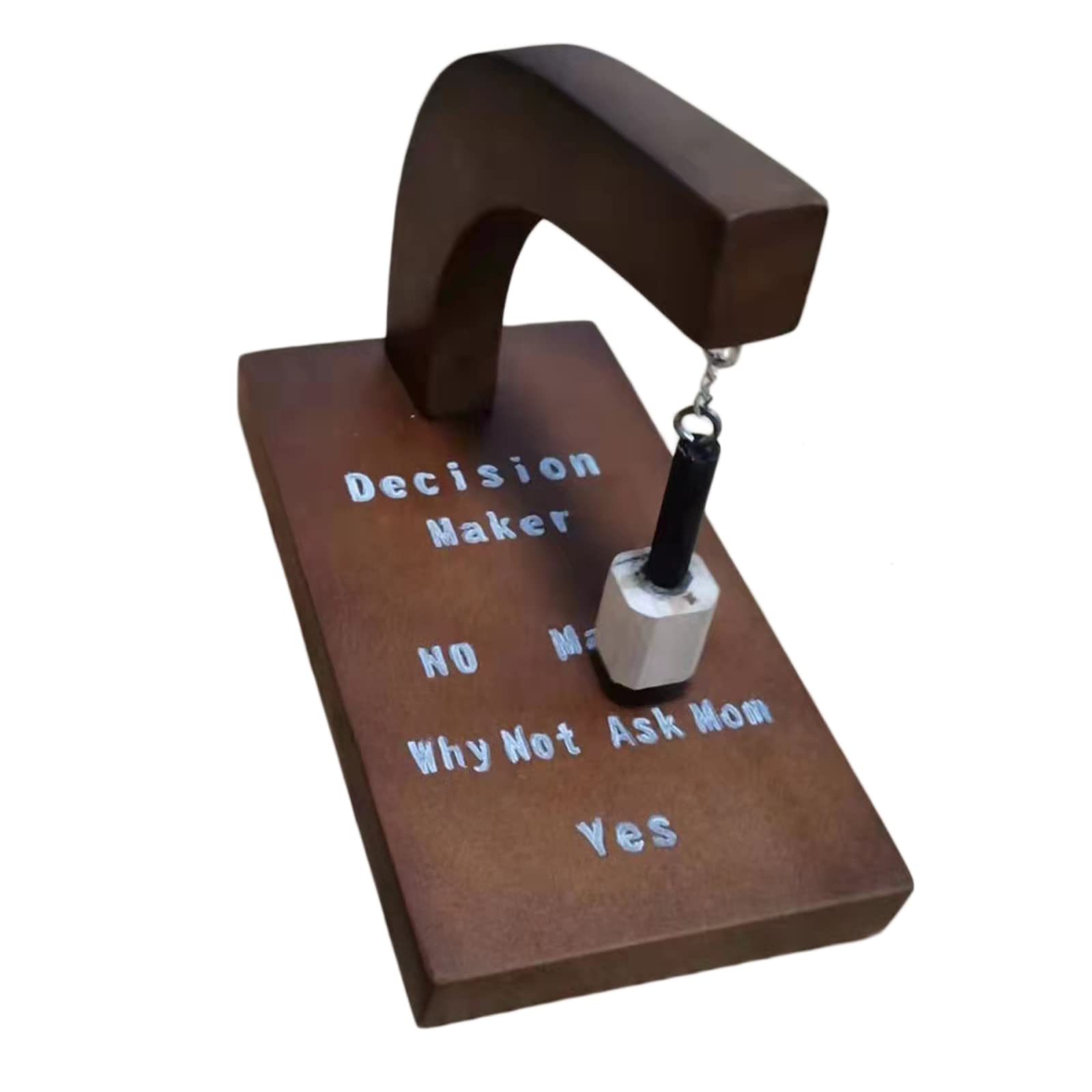 Creative Magnetic Decision Maker - Wooden Swing Pendulum for Answers & Fun | Unique Desk Toy Gift for Office, Home Decor & Stress Relief