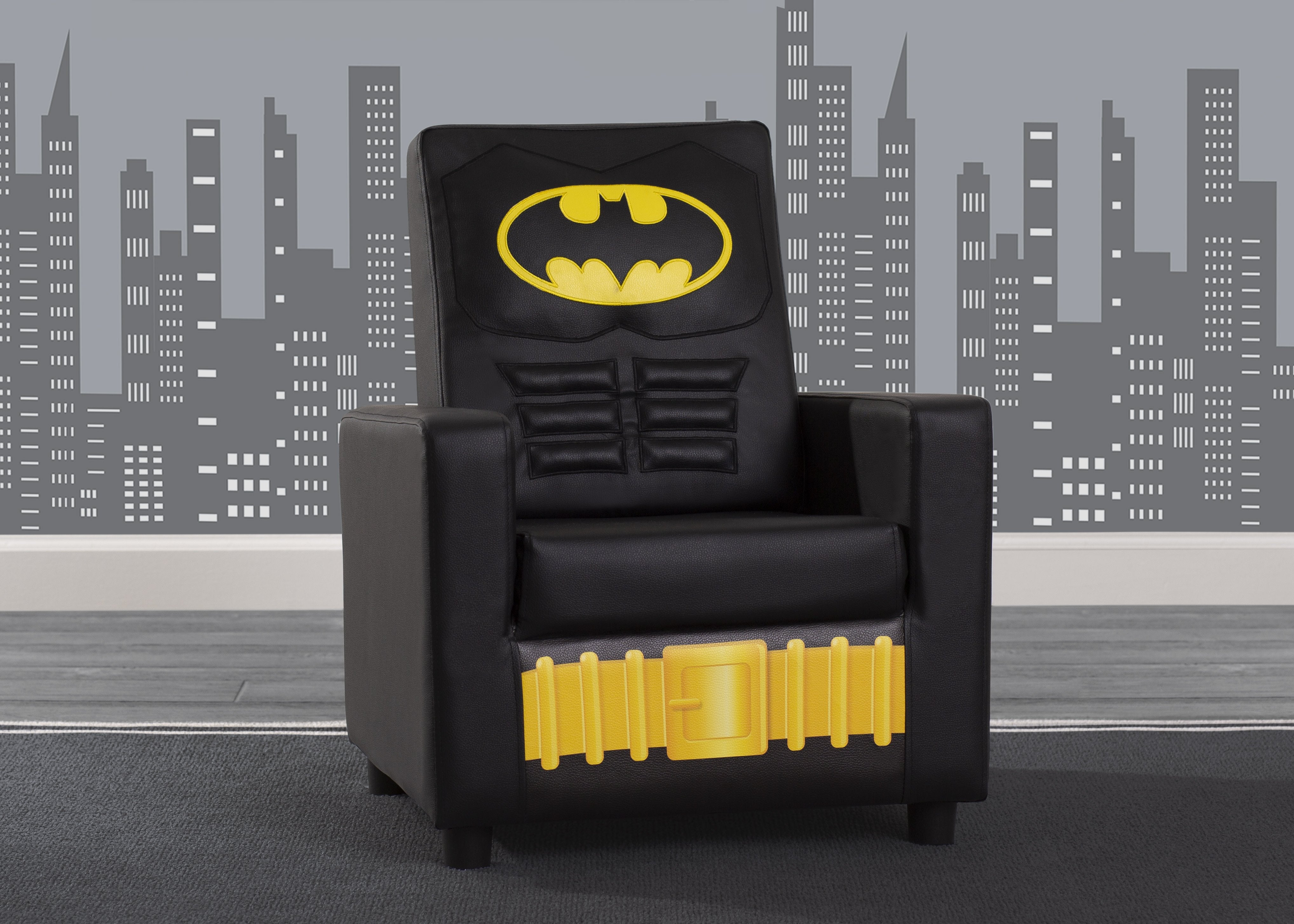 DC Comics Batman High Back Upholstered Gaming Chair - Official Licensed Superhero Office Chair for Gamers & Collectors - Perfect for Home Theater, Gaming Room & Comic Book Lovers