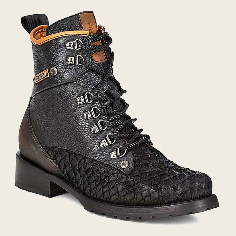 4D10MH Men's Cuadra Black Casual Vintage Fashion Pirarucu Ankle Boots - Stylish Comfort for Everyday Wear, Date Nights & Outdoor Adventures