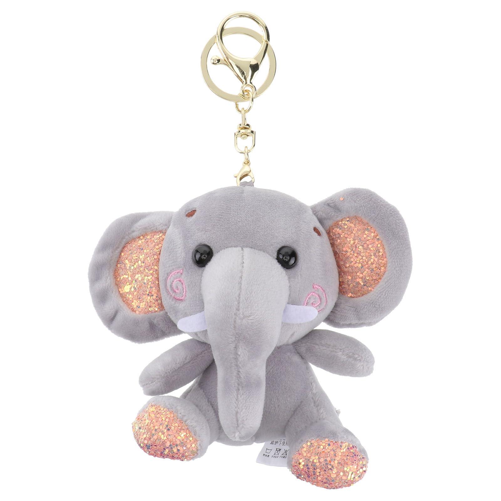 OSALADI Soft Plush Elephant Keychain - Cute Grey Elephant Keyring for Car Keys, Bags & Backpacks | Perfect Gift for Kids, Girls & Elephant Lovers | Home Decor, Party Favors & Travel Accessories