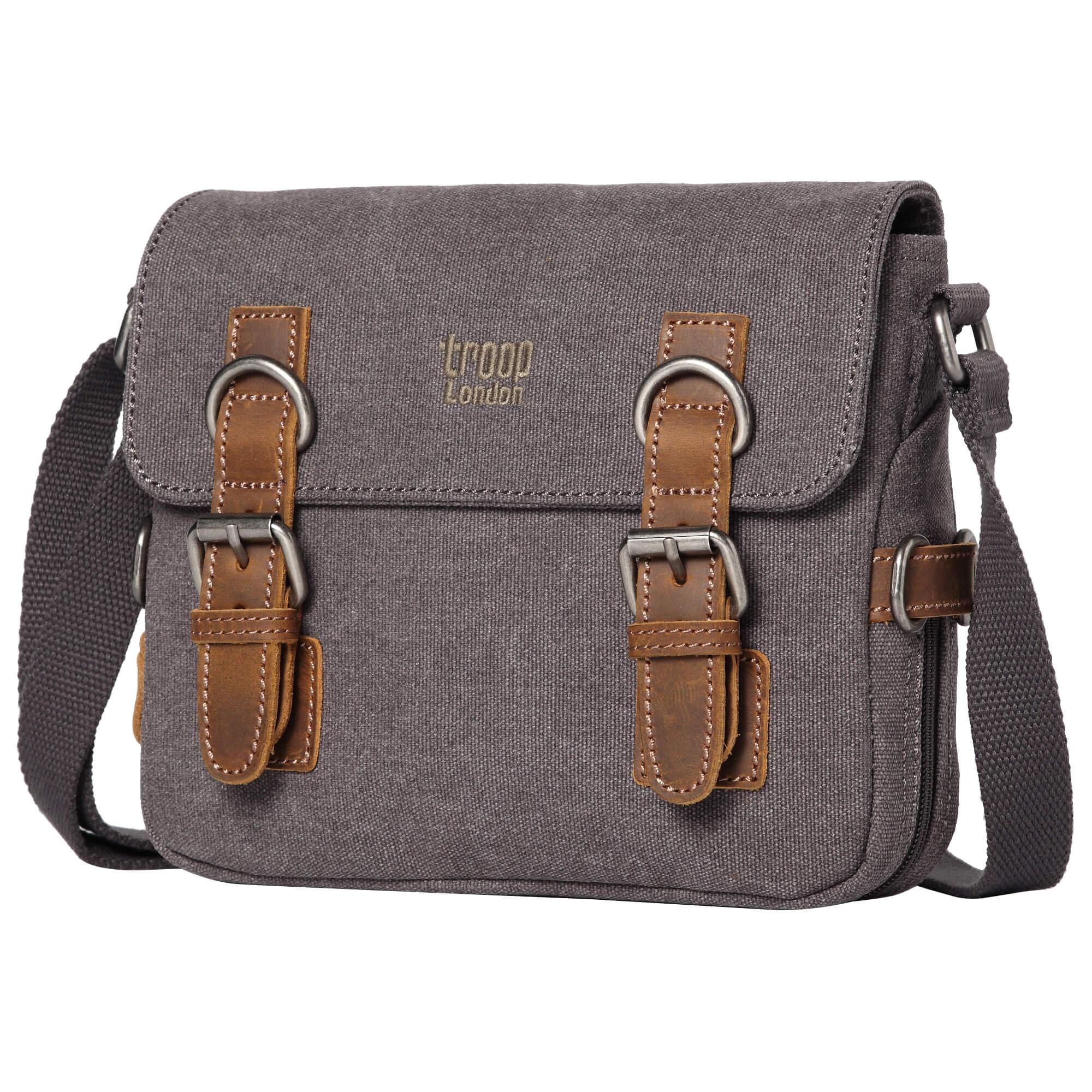 Troop London Classic Canvas Crossbody Bag - Stylish & Durable Travel Bag for Men & Women | Perfect for Daily Commute, Weekend Trips & Outdoor Adventures