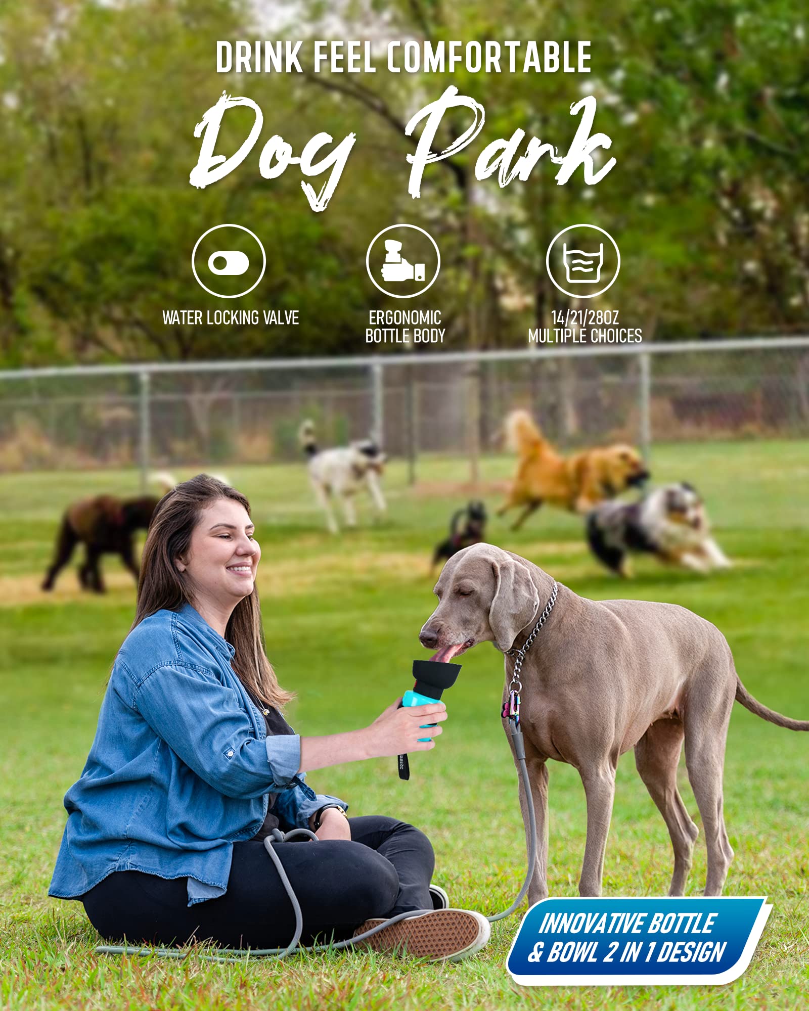 **Lesotc Dog Water Bottle - Portable Leak-Proof Pet Travel Water Dispenser with Bowl for Dogs | Essential Puppy Accessories for Outdoor Walking, Hiking, Camping & Travel**    *(Use Case: Keep your dog hydrated on the go during walks, hikes, camping trips, or road trips with this convenient and leak-proof water bottle!)*