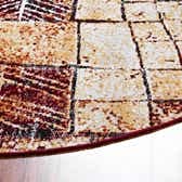 Valencia Collection 5 Ft Round Rust Red Low Pile Rug – Soft & Durable for Kitchens, Dining Rooms & Living Spaces | Perfect for Home Decor & High Traffic Areas