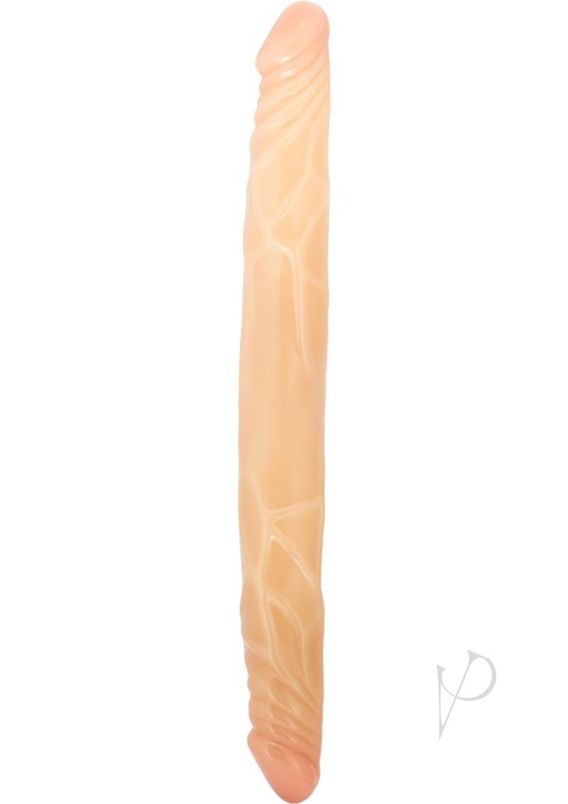 BYours Double Dildo 14 Inch - Vanilla Color - Extra Long Dual-Ended Adult Toy for Couples & Solo Play - Perfect for Partner Bonding & Fantasy Exploration