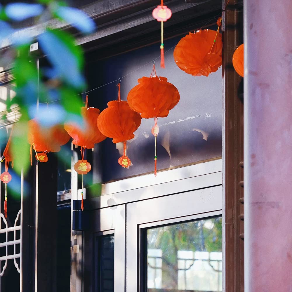 20PCS 12 Inch Red Chinese Palace Lanterns - Waterproof Hanging Decorations for Chinese New Year, Spring Festival, Mid-Autumn Moon Festival, Weddings, Parties, Garden & Indoor Decor (X-Large)