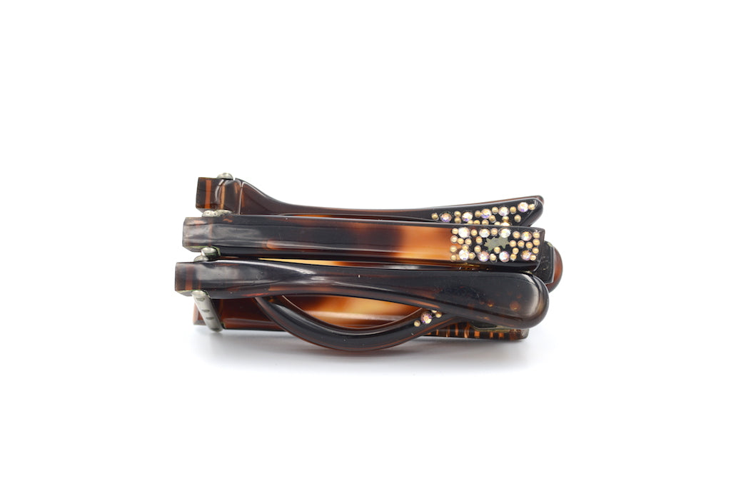 1/2 Inch Foldable Diamond Glasses - Brown | Elegant Reading Glasses for Women & Men, Perfect for Travel, Office, and Home Use
