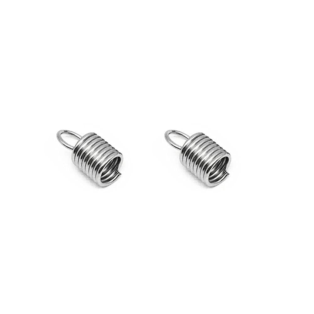 100-Piece Stainless Steel Spring Cord End Caps - 4mm Hole Spring Tube Coil Tips for DIY Jewelry Making, Leather Crafting & Beading Projects - Durable Metal Terminators for Bracelets, Necklaces & Keychains