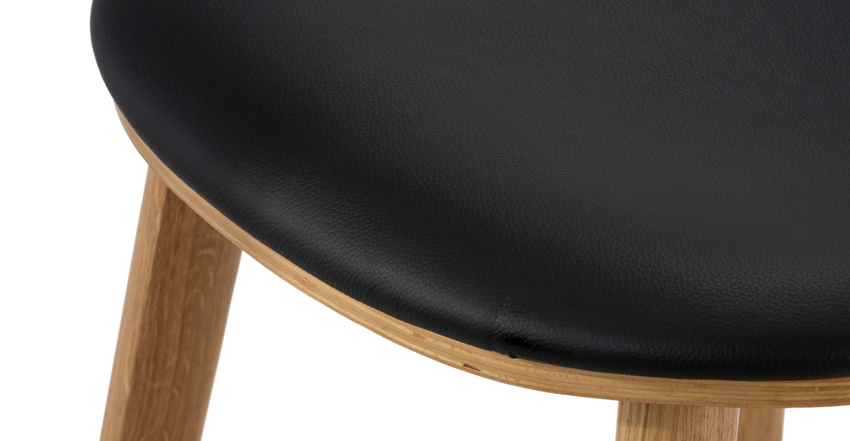 Notello Leather Counter Stool - Modern Bar Stool with Adjustable Height, PU Leather Seat & Metal Base - Perfect for Kitchen Island, Breakfast Bar & Home Decor