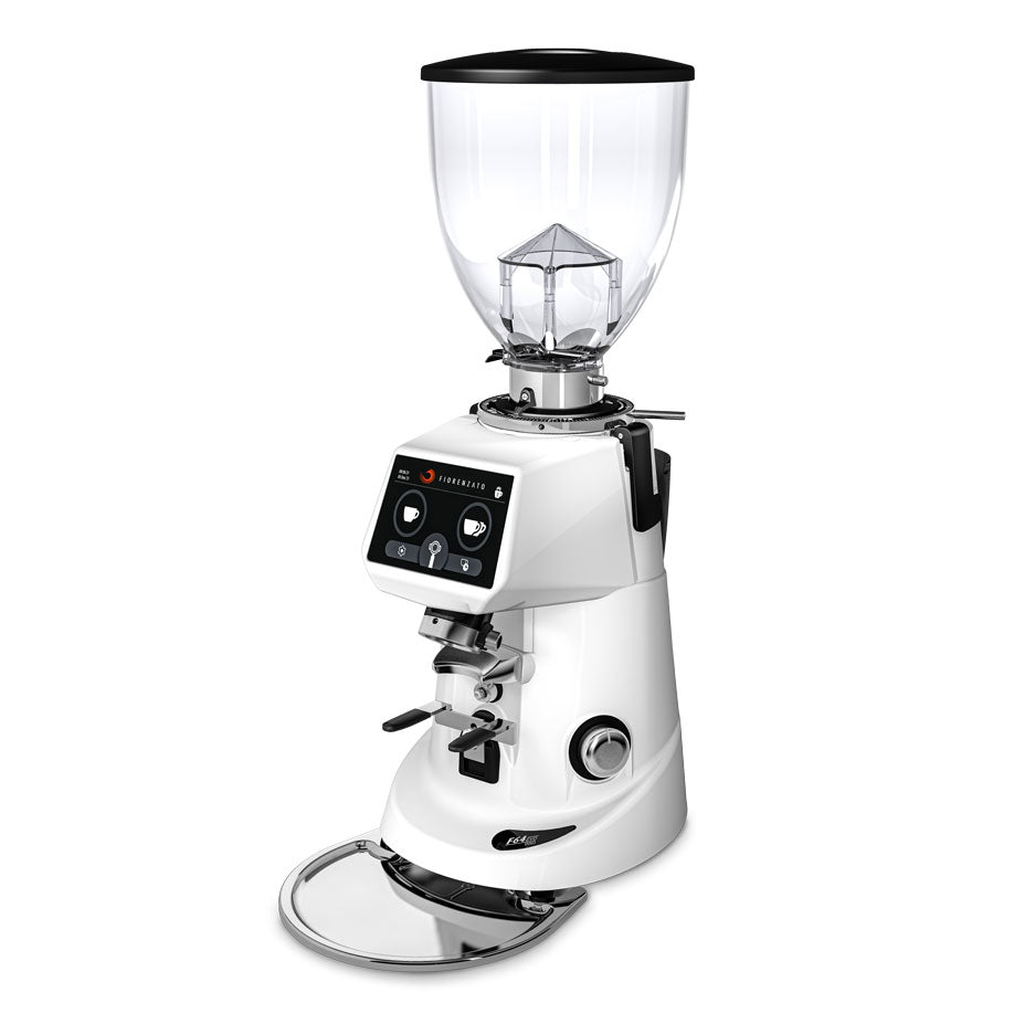 Fiorenzato F64 EVO PRO Commercial Espresso Grinder - White | Professional Coffee Shop & Home Barista Use | Perfect for Espresso, Cappuccino & Latte Making
