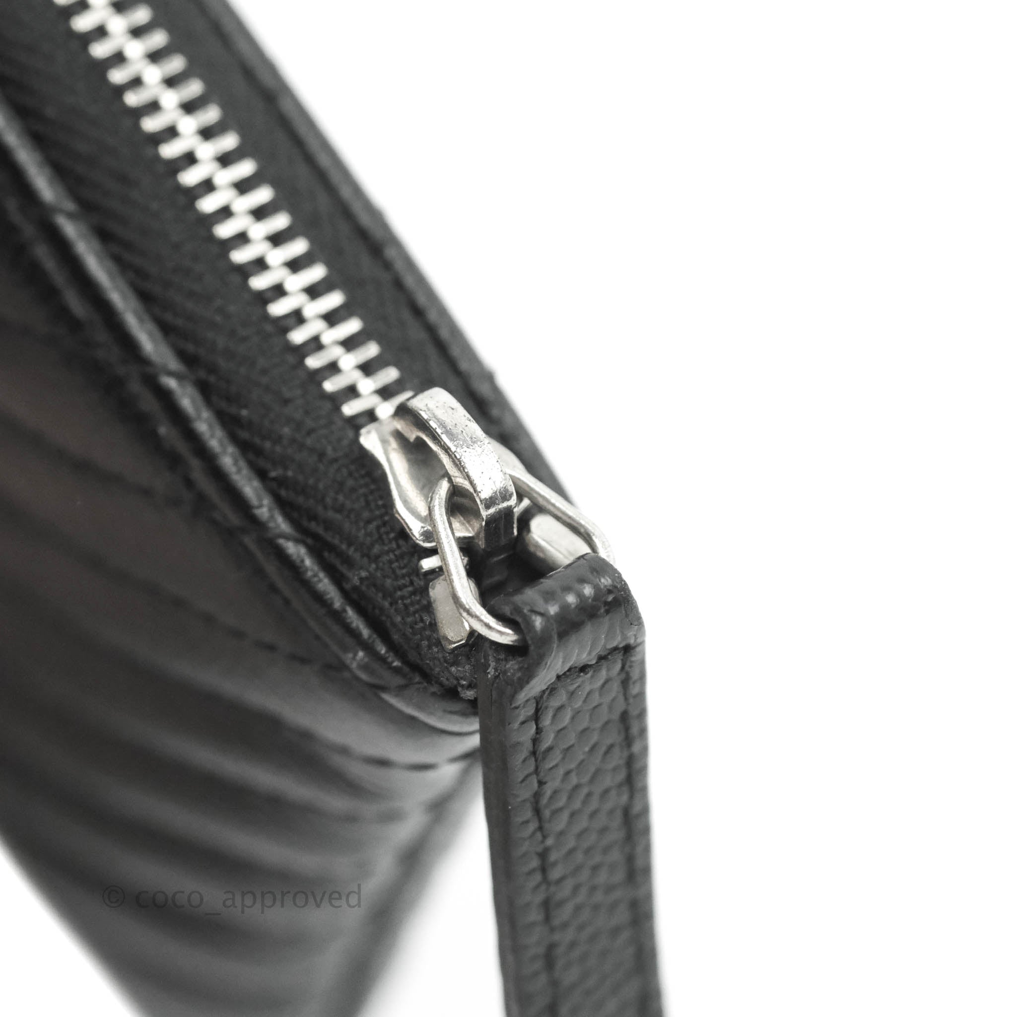 Chanel Chevron Mini O Case Black Caviar Leather with Silver Hardware - Luxury Crossbody Bag for Women, Perfect for Evening Out & Special Occasions