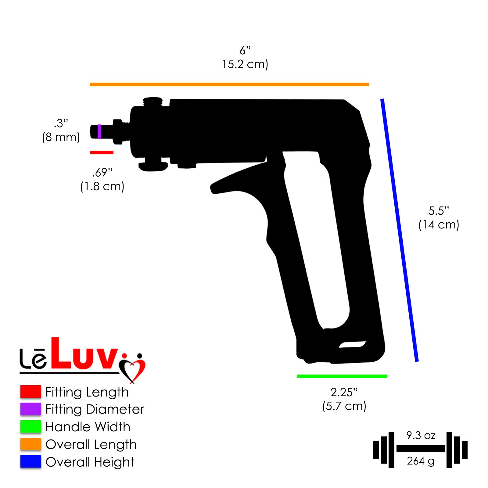LeLuv Premium Penis Pump for Men - Blue Maxi Grip Handle with Uncollapsible Silicone Hose - Soft Black Comfort Sleeve & 4 Tension Rings - 12