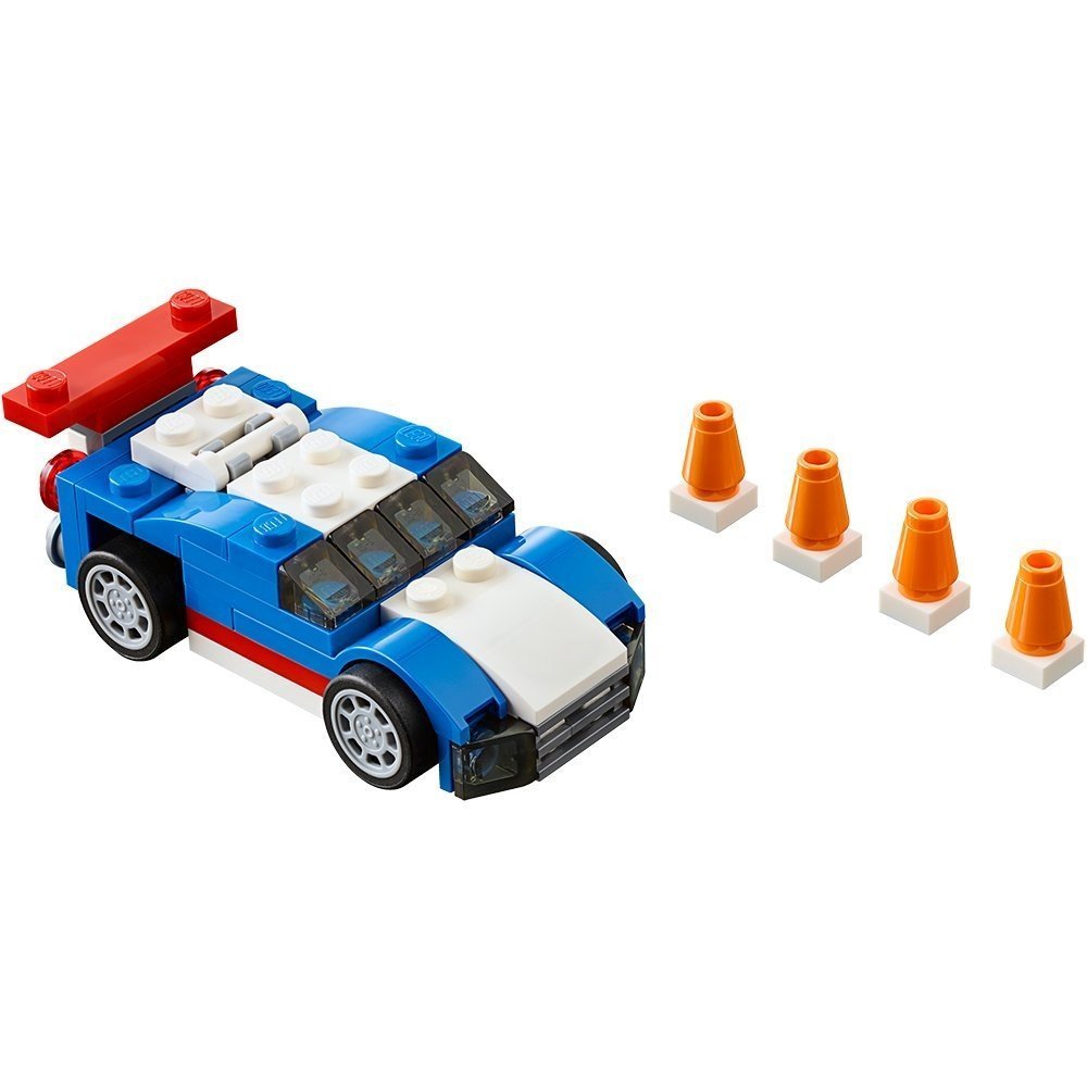 LEGO Blue Racer Building Blocks Toy - Race Car Set for Kids & Adults - Creative Construction Kit for Birthday Gifts & STEM Learning - Perfect for Playtime, Collecting & Home Decoration