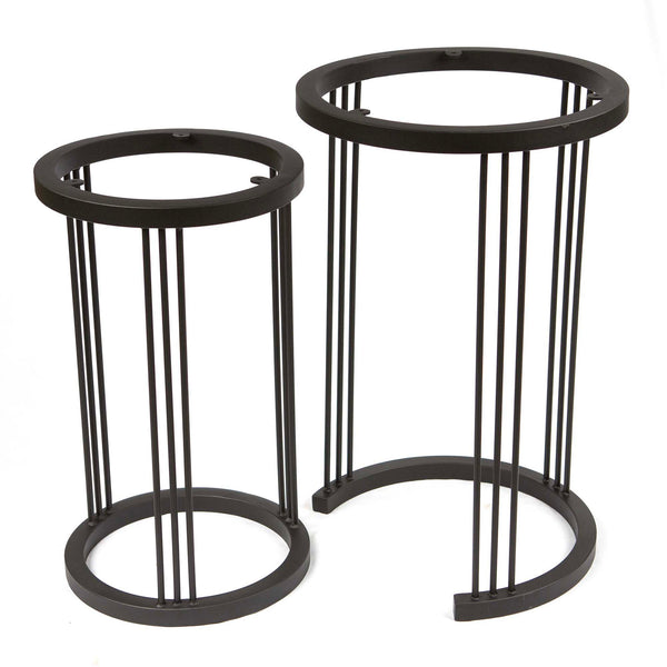 SS009 Round Nesting Side Table Legs Set of 2 - 9 Pin Metal Table Legs for DIY Furniture, Coffee Tables & End Tables - Perfect for Living Room, Bedroom & Office Decor