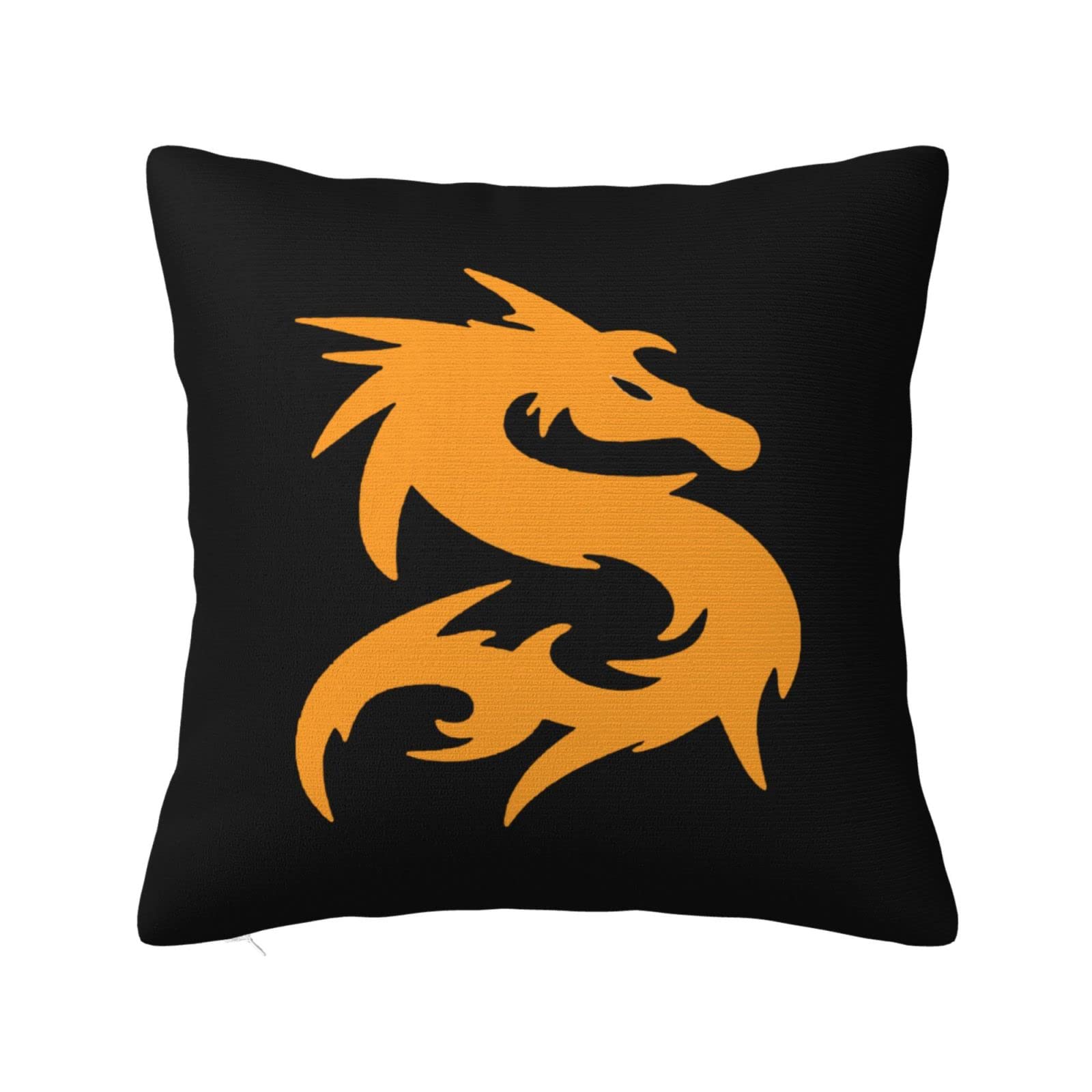 Golden Dragon Throw Pillow Covers 24x24 Inch - Double Sided Printed Square Decorative Cushion Cases for Sofa, Bedroom, Living Room - Perfect for Home Decor, Asian Theme Rooms & Gift Giving