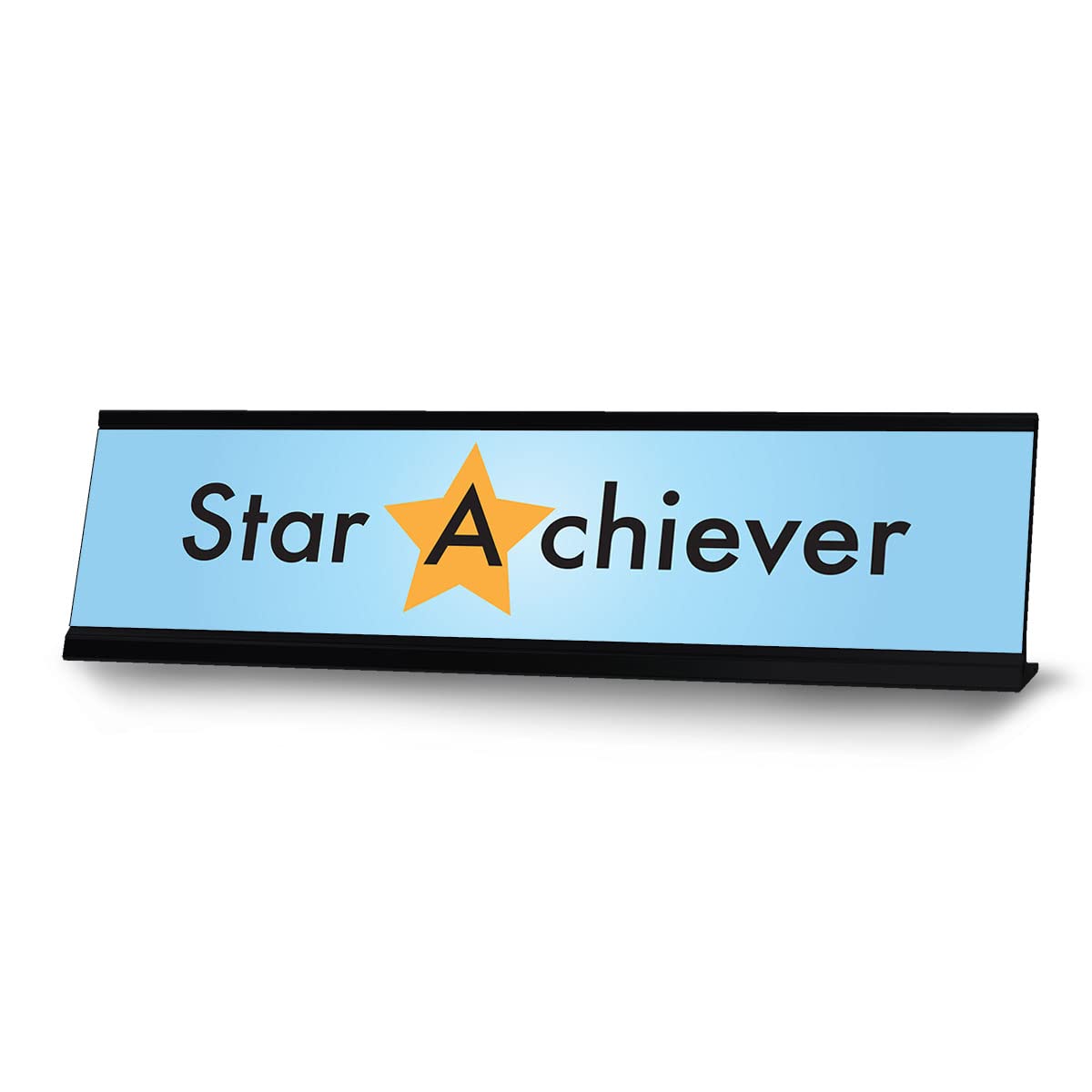 Star Achiever Student Desk Sign - 2 x 8 Inch Motivational Name Plate for Classroom, Office & Home Study - Perfect for Teachers, Kids & Remote Workers