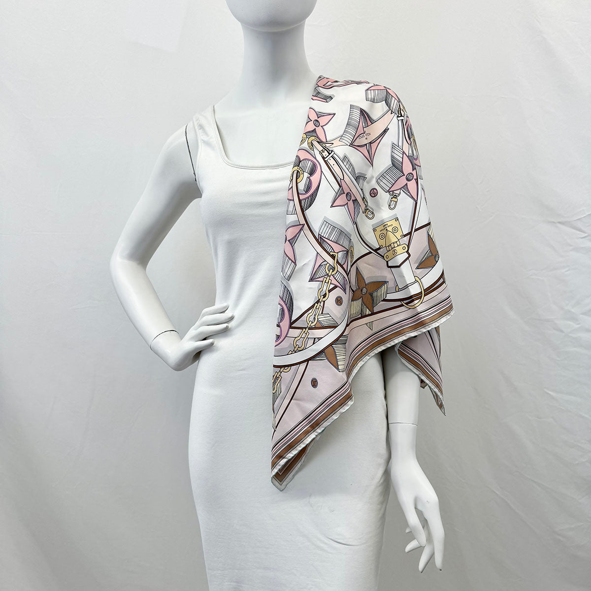Authentic Louis Vuitton Monogram Shawl Scarf - Luxury Cashmere Blend Wrap for Women - Perfect for Travel, Gifts & Elegant Outfits