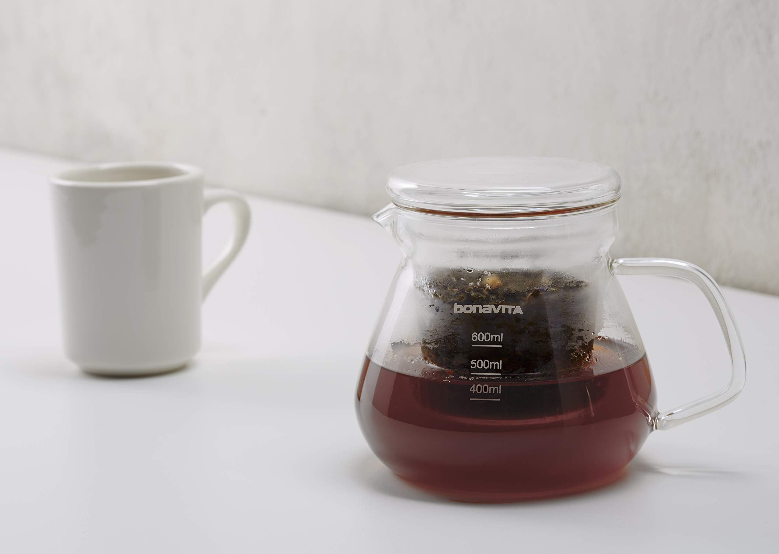 Bonavita 600ml Glass Slow Drip Pour Over Coffee Maker & Tea Brewer - Perfect for Single Cup Brewing at Home or Office