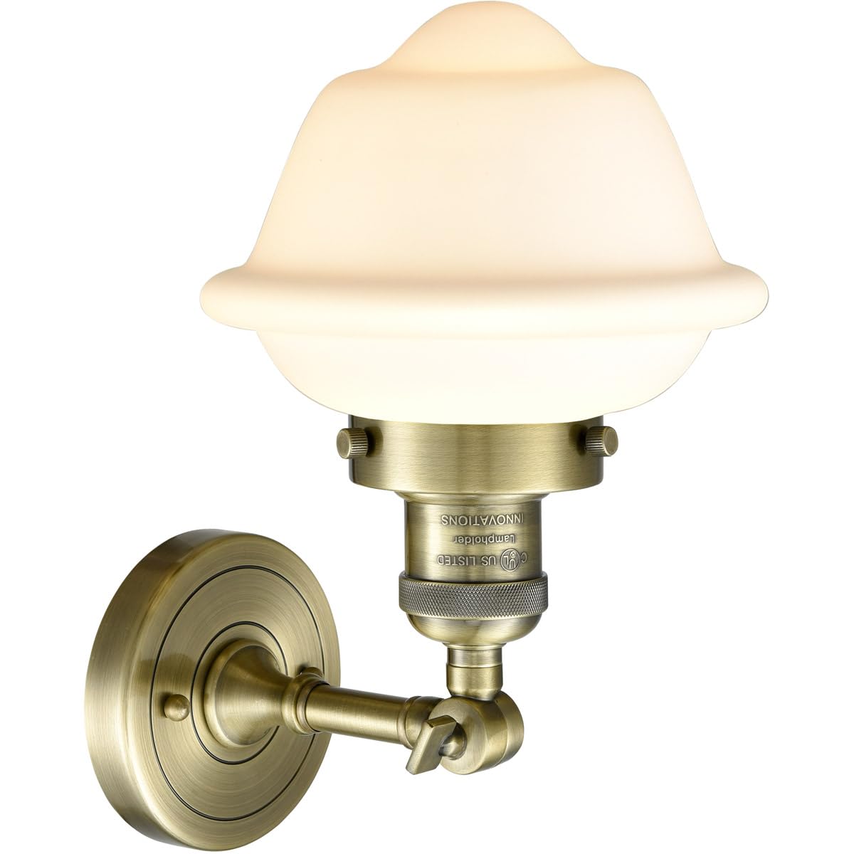 203-AB-G531-LED Vintage Dimmable LED Wall Sconce Light Fixture - Antique Brass Finish - Perfect for Bedroom, Living Room & Hallway Lighting