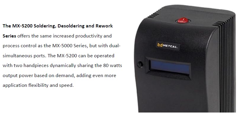 Metcal MX-PS5200 Power Supply for MX-5200 Soldering Station - Replacement Power Unit for Precision Soldering & Rework - Ideal for Electronics Repair, PCB Assembly & DIY Projects