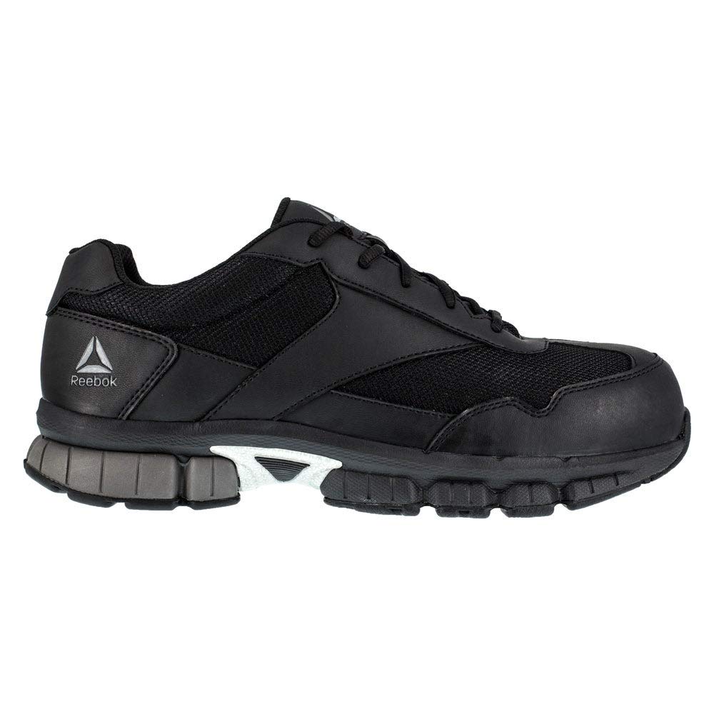 Reebok Women's Sublite Cushion Alloy Toe Conductive Work Safety Shoes - Black | Comfortable & Lightweight for Construction, Warehouse & Industrial Work