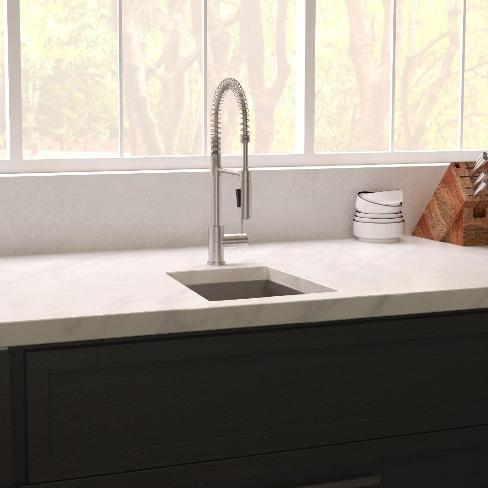 ZLINE 15-Inch Undermount Single Bowl Kitchen Sink - Satin Stainless Steel Bar Sink for Modern Homes (SUS 15S) | Perfect for Small Kitchens, Bars & RV Remodels