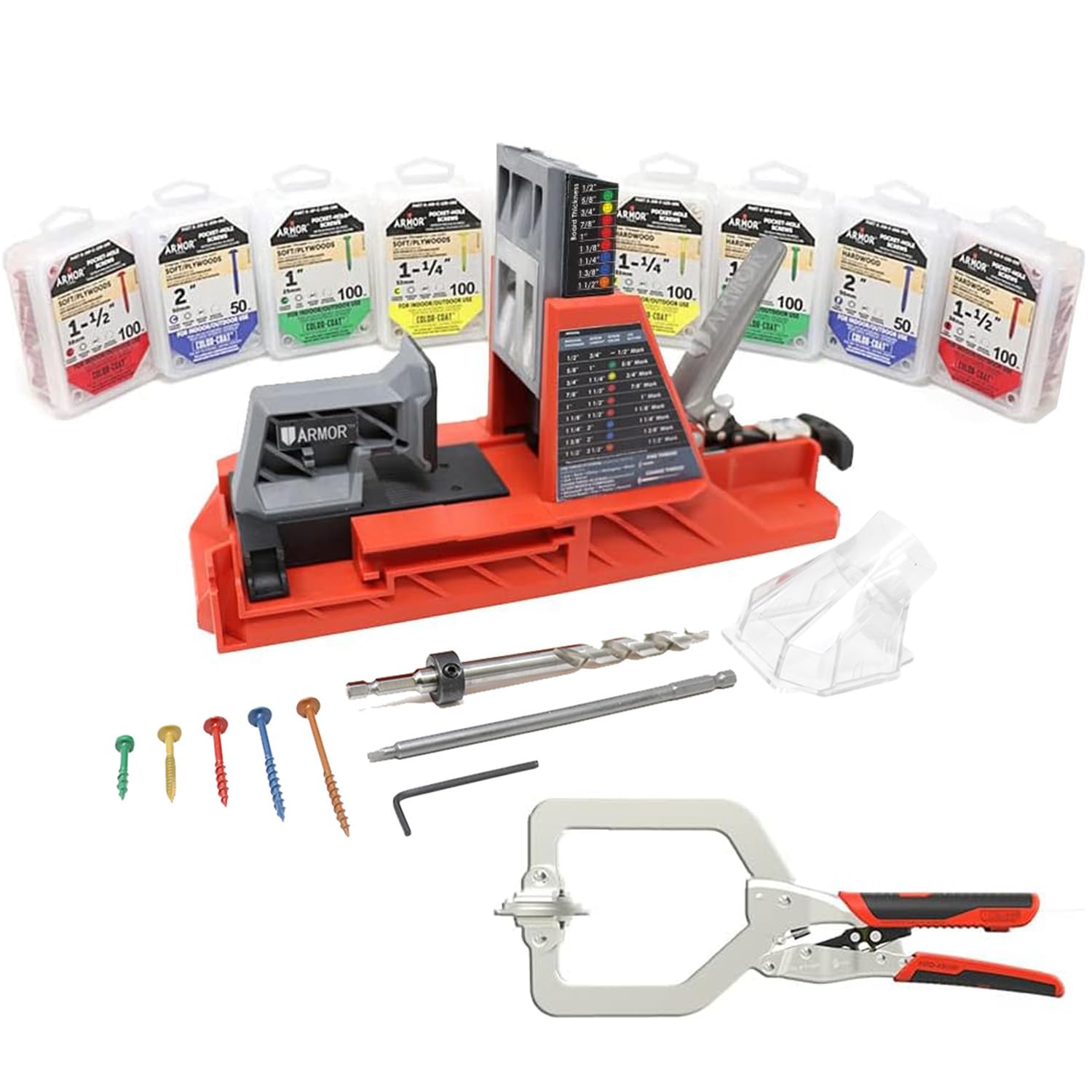 ARMOR TOOL Auto-Jig Pocket Hole System Pro Pack - 3