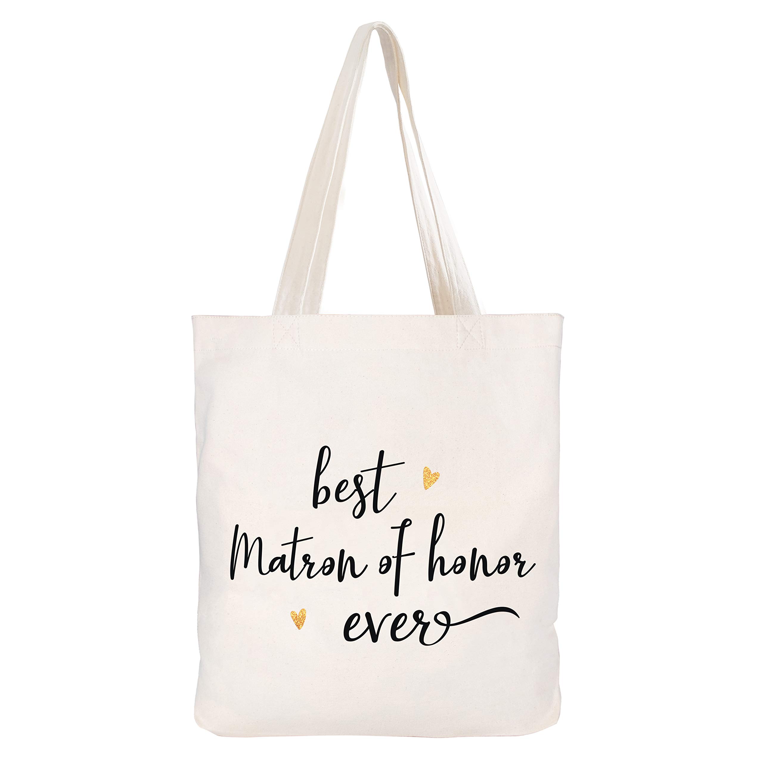 CARAKNOTS Women's Canvas Tote Bag - Best Bridesmaid Gift for Weddings & Bridal Showers | Cotton Wedding Party Gift Bag for Bachelorette, Rehearsal Dinners & Bridal Events