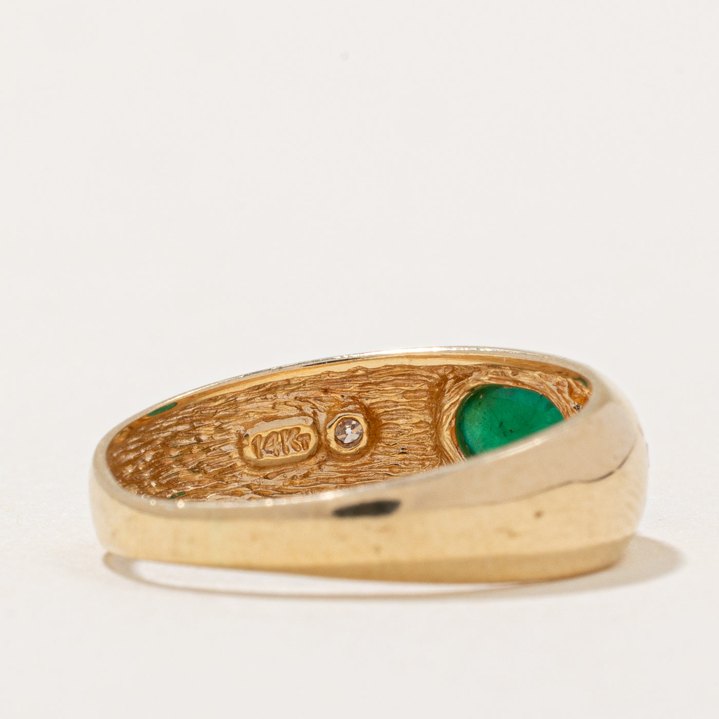 Emerald and Diamond Ring - 0.39ct Emerald with 0.01ctw Diamond Accents - Size 4.5 - Elegant Jewelry for Engagement, Wedding, Anniversary & Special Occasions