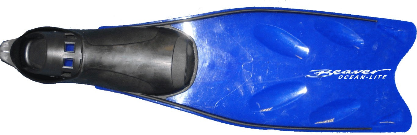 Beaver OceanLite Snorkeling Fins - Yellow Size 8/9 (US 41/42) - Lightweight Swim Fins for Snorkeling, Diving & Beach Activities