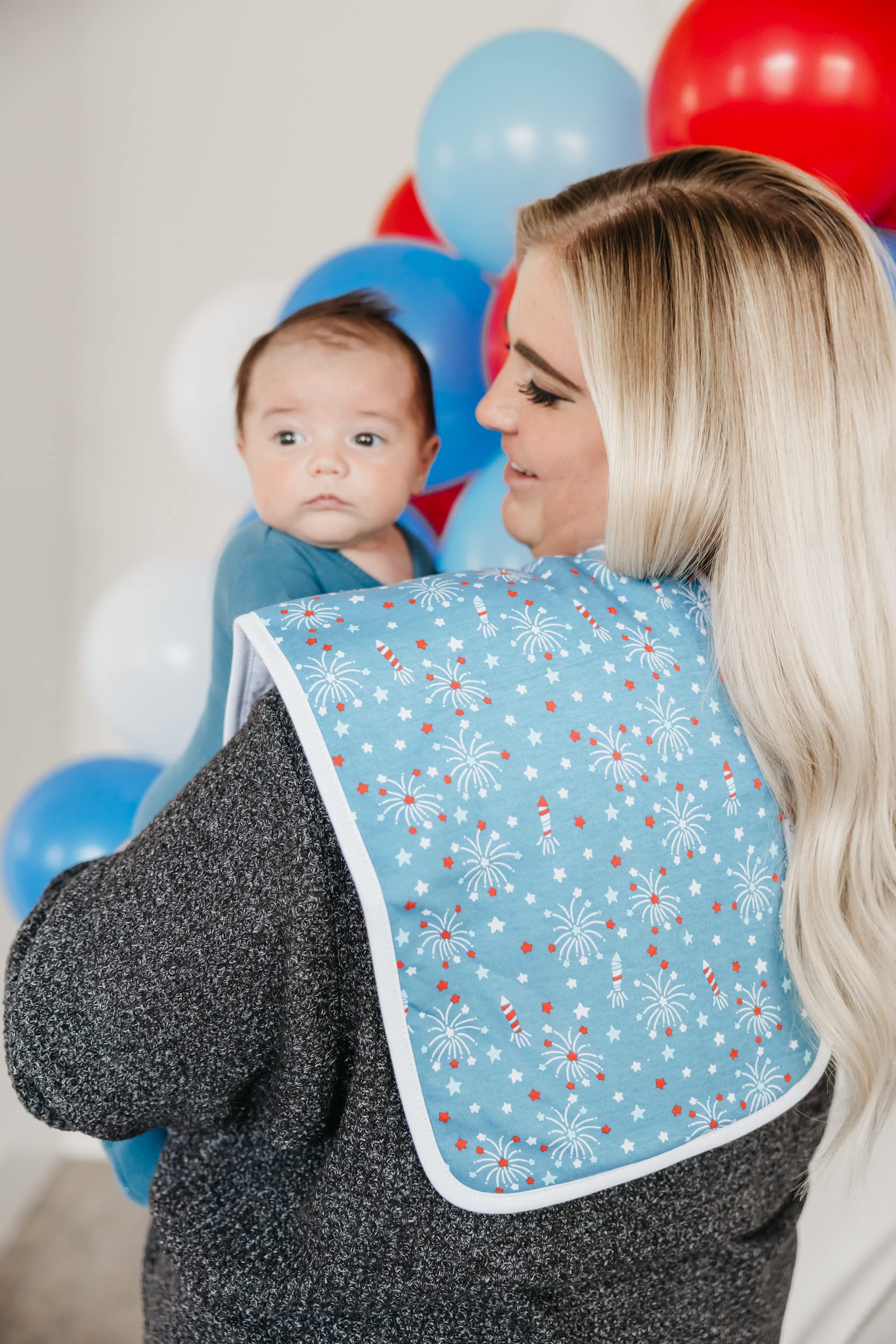 Premium Baby Burp Cloths 3-Pack - Extra Soft Large Cotton Spit Up Rags with 3 Absorbent Layers, Ideal for Newborns & Baby Showers (21
