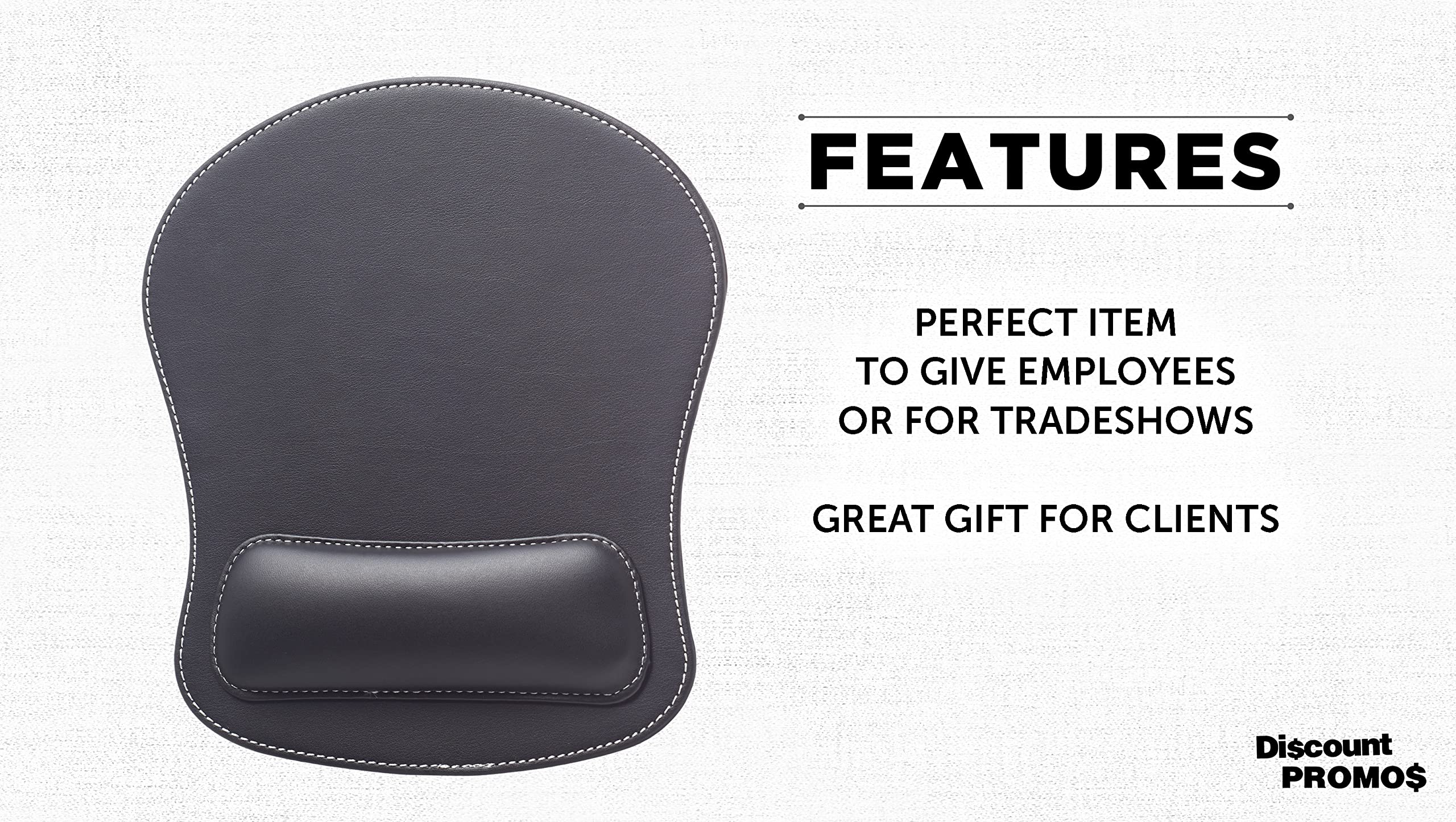 Premium Executive Leatherette Mouse Pads - Set of 10 Bulk Pack for Office & Home, Non-Slip Desk Pads with Smooth Surface - Ideal for Workstations, Gaming & Office Accessories (Black)