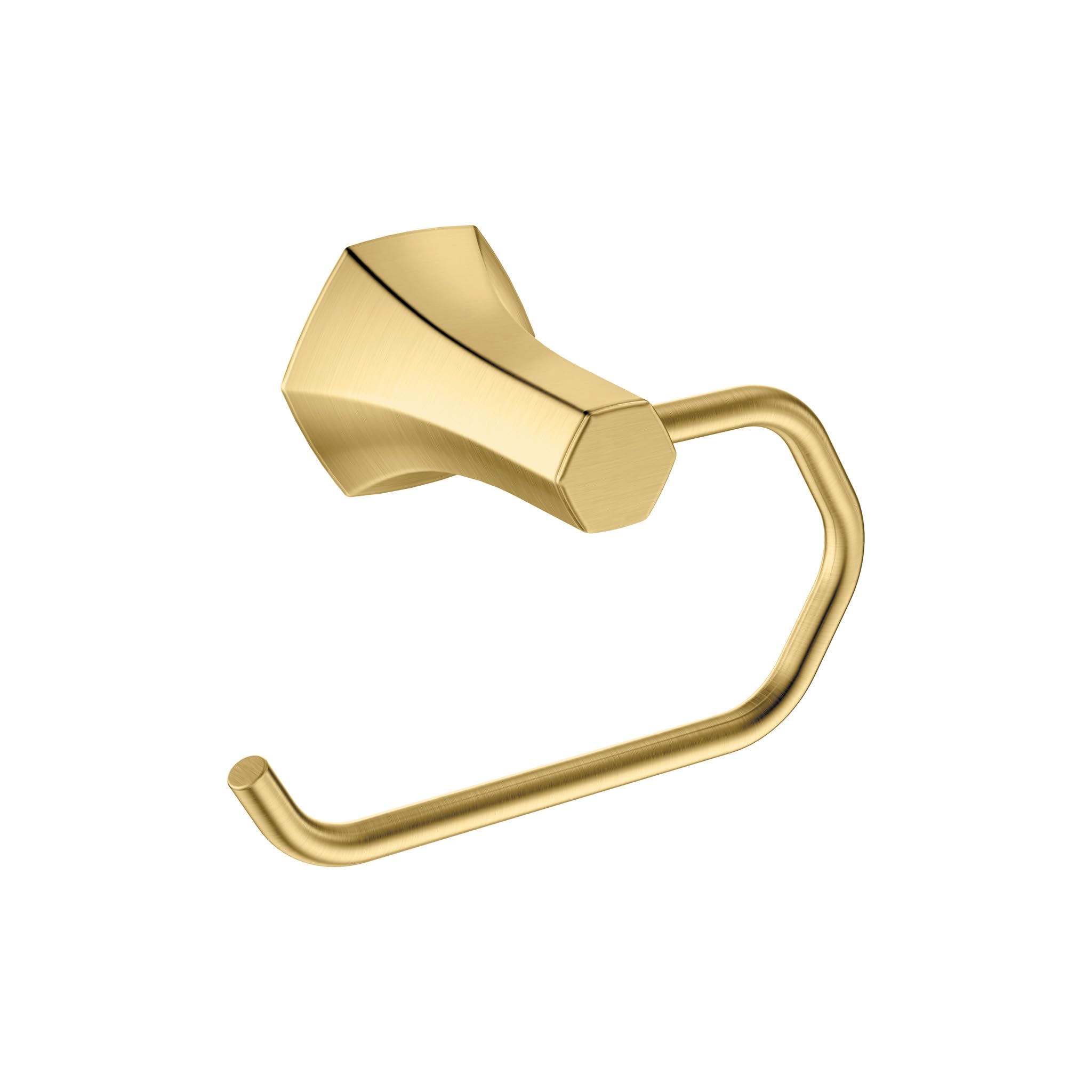 hansgrohe 55-inch Brushed Gold Toilet Paper Holder Stand - Transitional Bathroom Accessory for Modern & Classic Decor | Perfect for Home, Hotel, and Office Restrooms