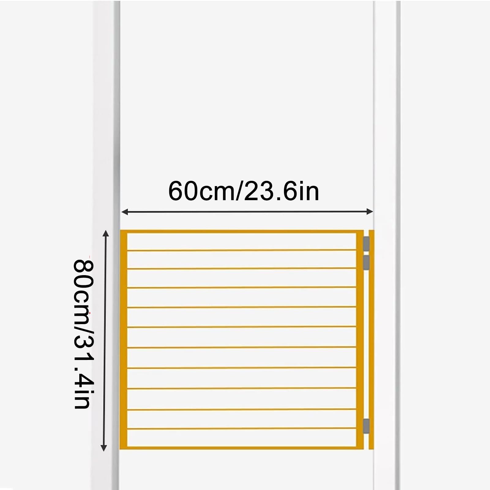 Premade Solid Wood Saloon Swing Door with Auto Close Hinges - Perfect for Cafes, Restaurants, Bars & Kitchens - 60cm x 80cm Indoor Partition Door for Commercial Spaces
