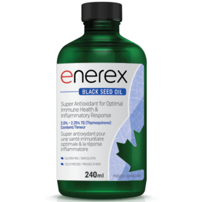 Enerex Black Seed Oil 240ml - Cold Pressed, 100% Pure Nigella Sativa Oil - Supports Immune System & Heart Health - Perfect for Daily Wellness & Cooking