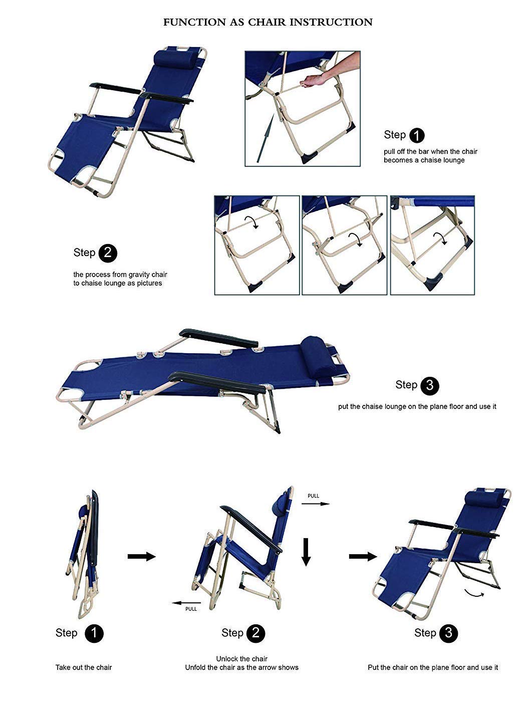 2-in-1 Folding Lounge Chair & Cot Set of 2 - Portable Reclining Beach Chairs for Outdoor, Yard, Garden, Poolside Relaxation | Perfect for Camping, Picnics & Backyard Lounging