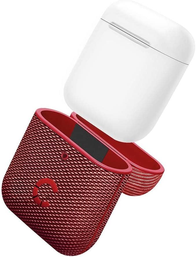 Cygnett TekView Protective Case for AirPods 1st & 2nd Generation - Shockproof Cover with Precise Cutouts - CY2957TEKVI (Red) - Perfect for Gym, Travel & Everyday Use
