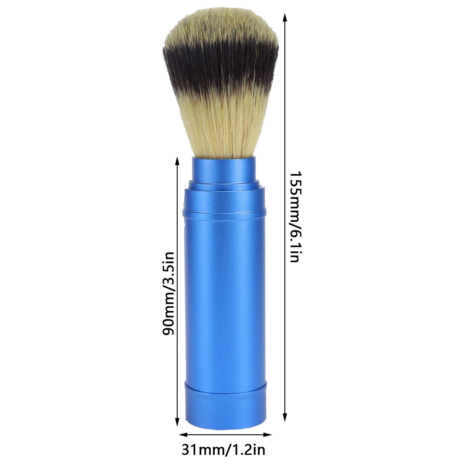 01 Premium Travel Shaving Brush for Men - Portable Beard & Facial Foaming Brush - Gentleman's Wet Shave Grooming Tool - Perfect for Business Trips, Camping & Daily Shaving Routine