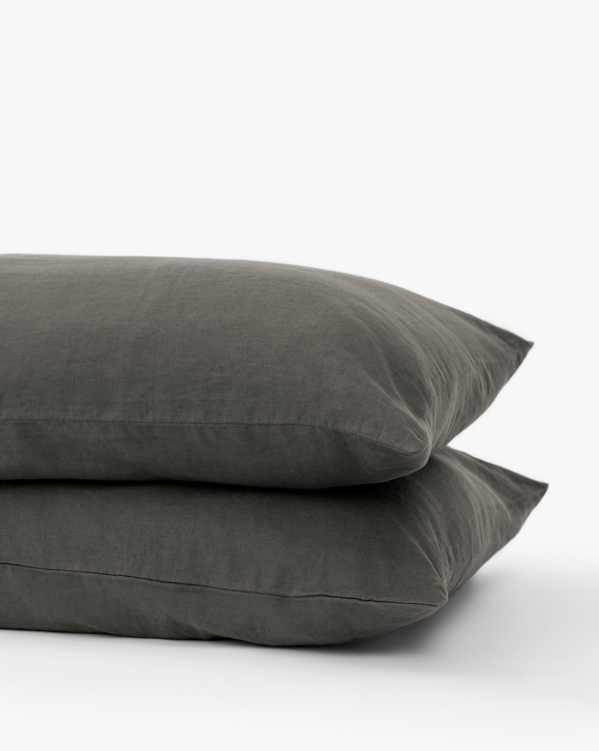 Premium Penelope Gray Linen Shams Set of 2 - Soft 100% Flax Linen Pillowcases for Bedroom Decor - Perfect for Master Bedroom, Guest Room & Cozy Home Styling